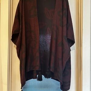 Women's Burgundy Kimono Sweater